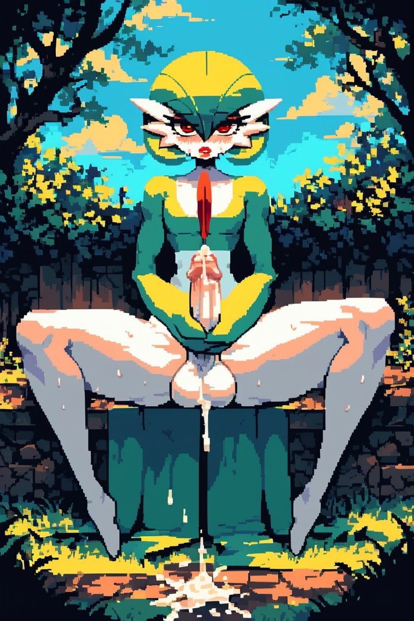 Horny, Red Eyes, Foreskin Shemale AI Porn
