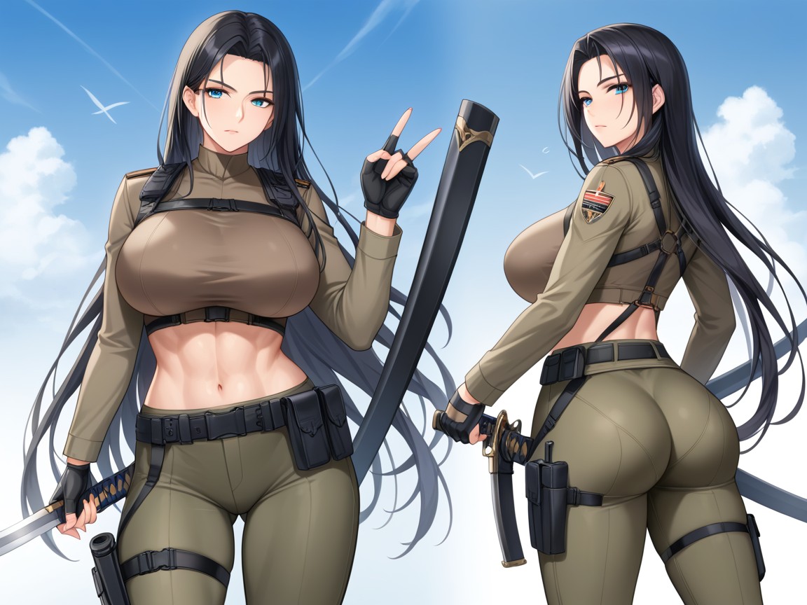 Holster, Science Fiction, Facing Viewer Hentai AI Porn