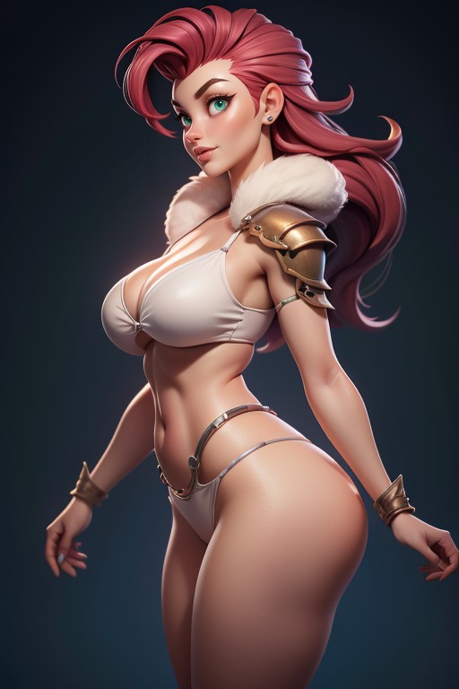 Green Eyes, Tall Curvy And Thick With Perfect Proportions, Bikini Hentai AI Porn