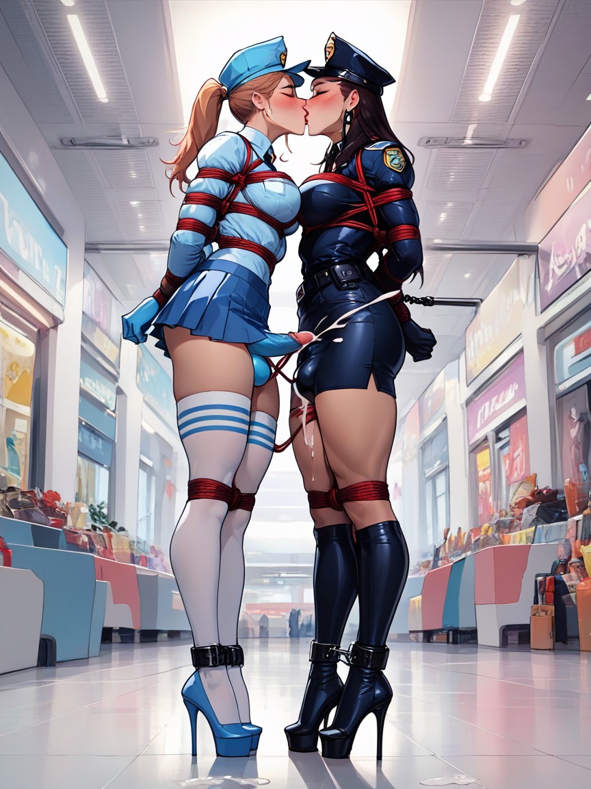 Gorgeous Faces, Cap, Public Humiliation Shemale AI Porn