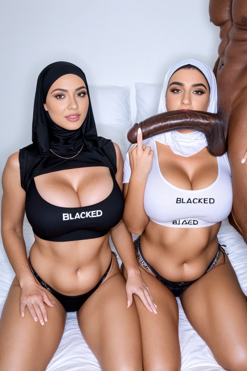Blacked Logo Shirt, Full Face Showing, Tight Body AI Porn