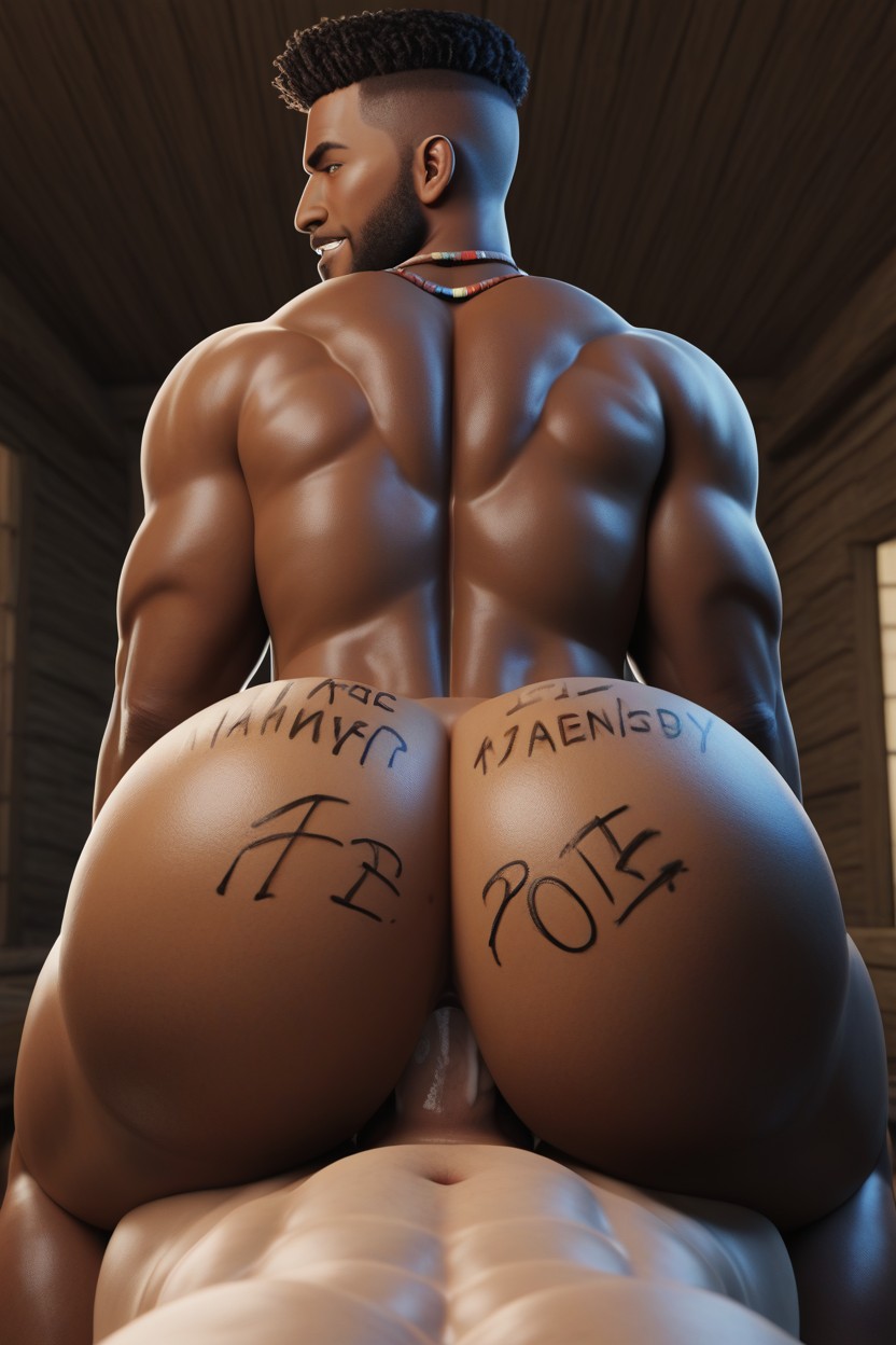Bottom Calls His Hole His Meat Tenderizer, Other Milking Parts Called His Mashers, Round Ass Pornografia gay com IA