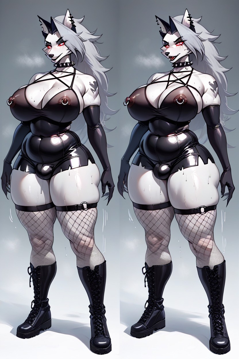 Futanari, Thick Thighs, Porcelain Skin Hentai AI Porn