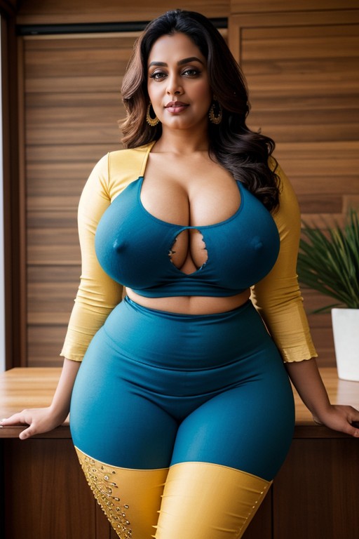 Bangles, Deep Huge Cleavage, Curvy And Thick AI Porn