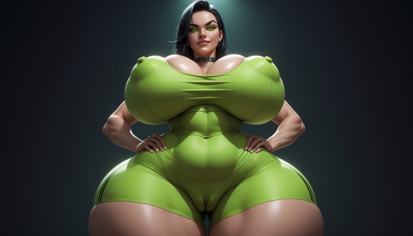 Hands On Hips, Smug Expression, Round Ass AI Porn