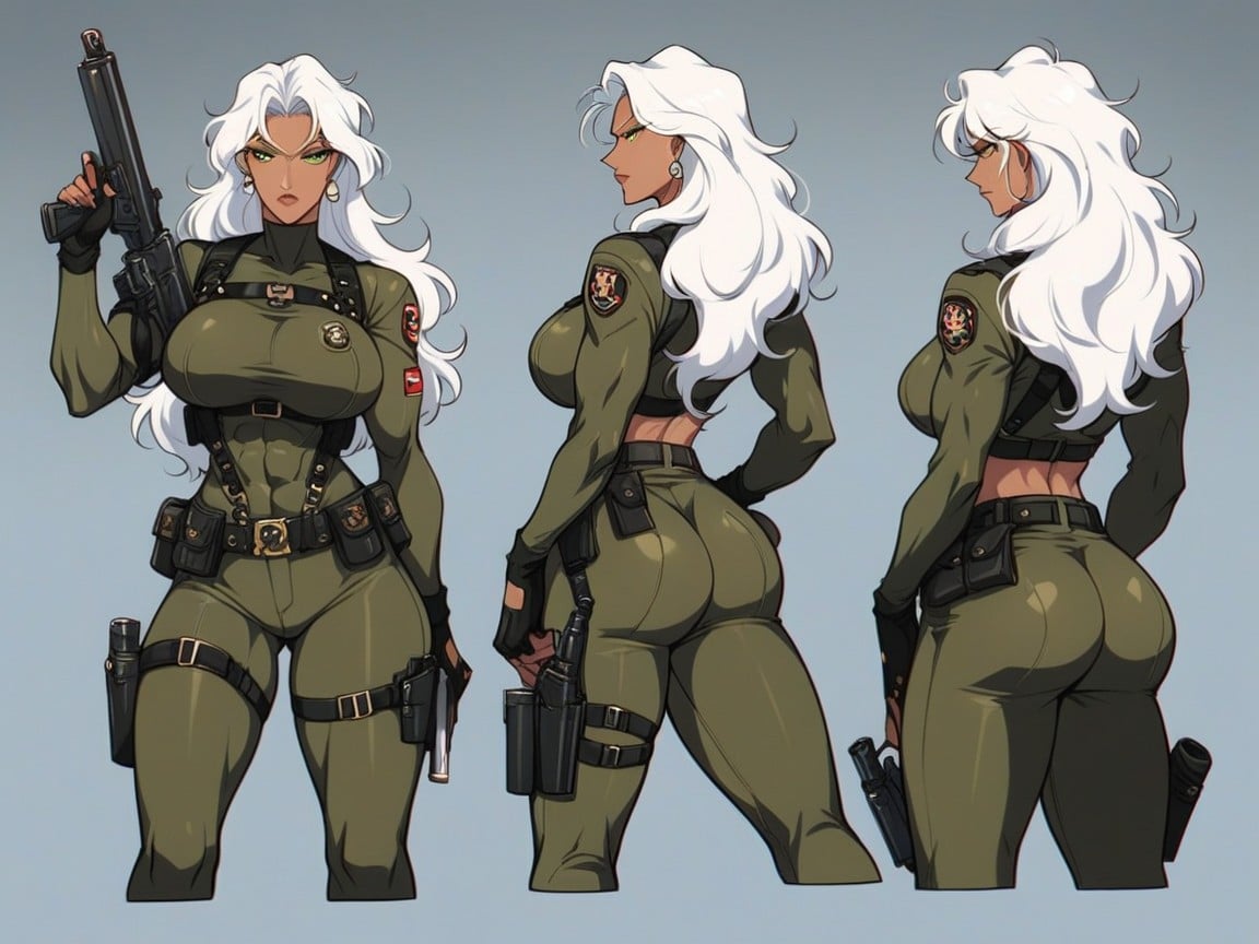 Model, Multiple Views, Gun Hentai AI Porn
