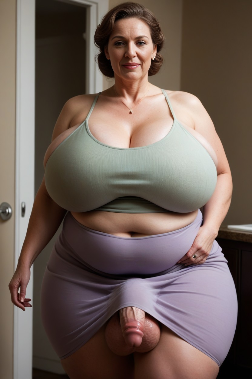 Gorgeous, Transgenres, Light Green Tank Top Sweater Porno IA