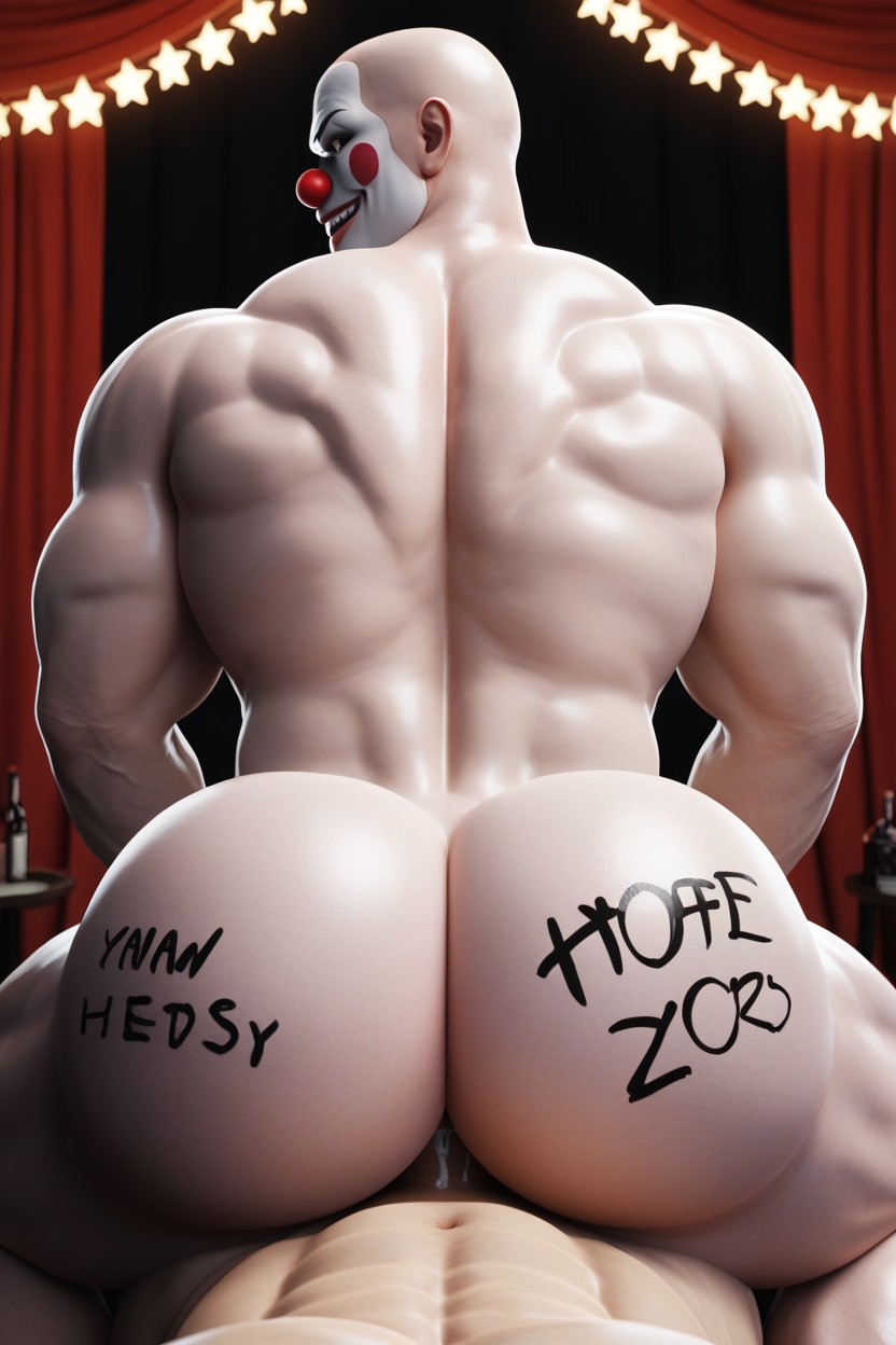 Rear View, Hole Devouring Tops Dick, Masculine Bottom AI Gay Porn