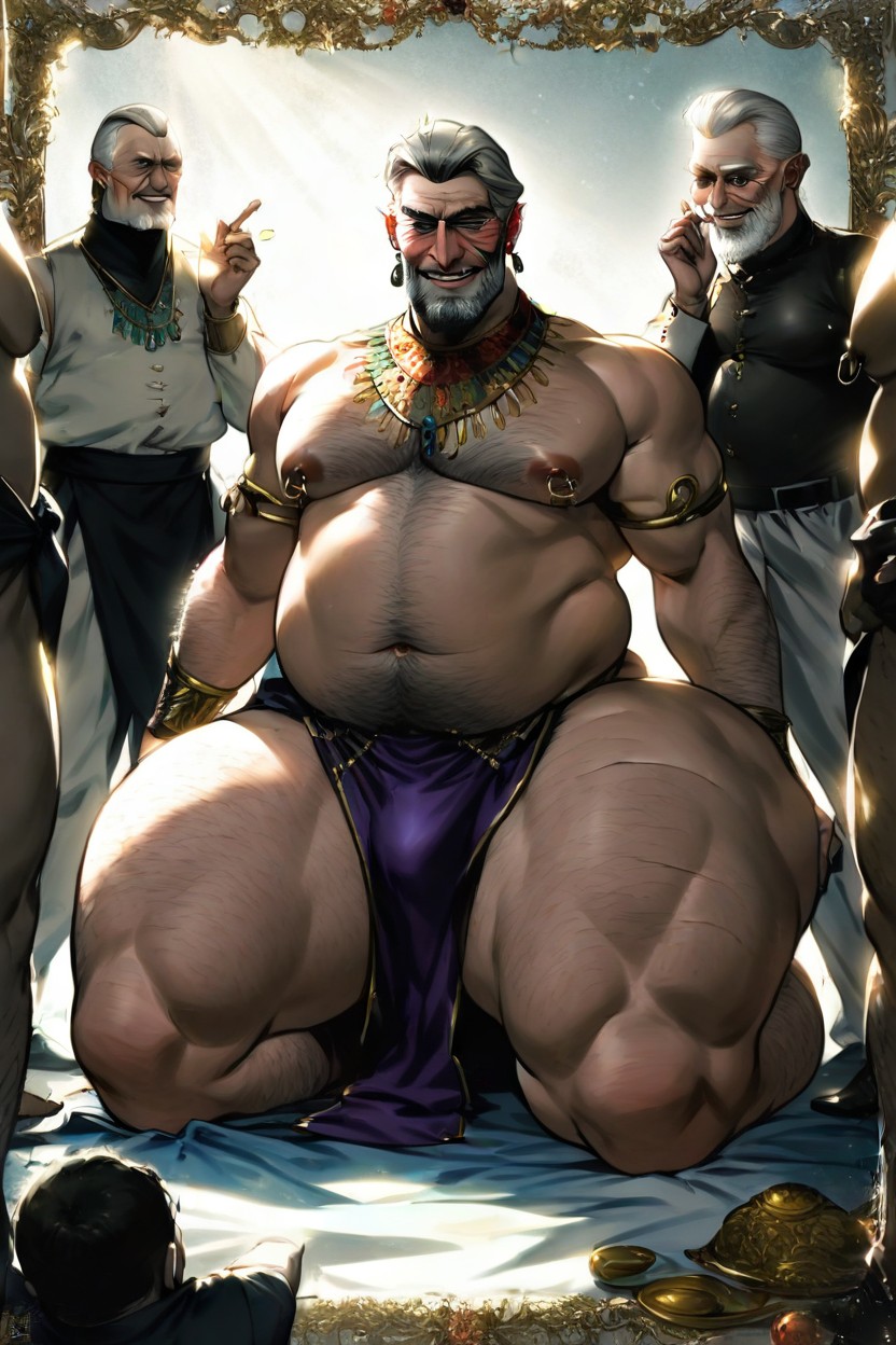 Thick Thighs, Necklace, Hyper Big Breast AI Gay Porn