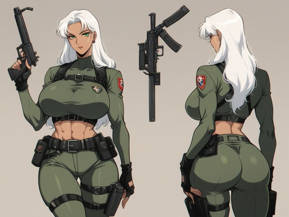 Thigh Strap, Pants, Messy Hair Hentai AI Porn