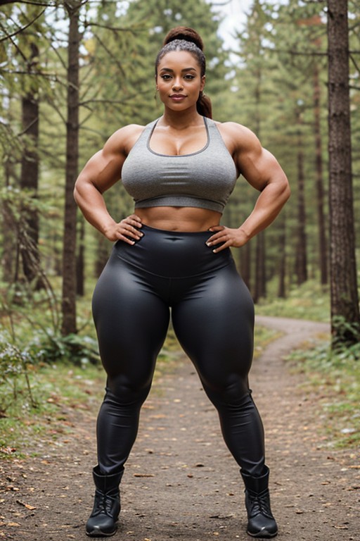 Large Lats, Waist, Front View AI Porn
