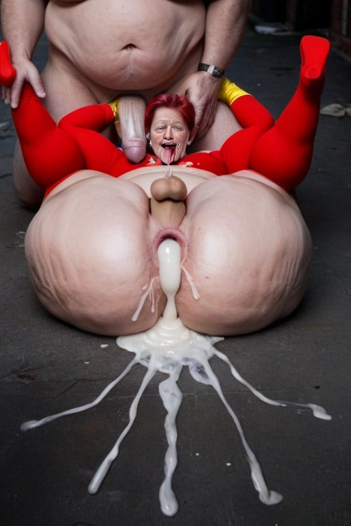 吐舌頭, 全身, Old Fat African Man Squeeze His White Ass AI同性戀黃片