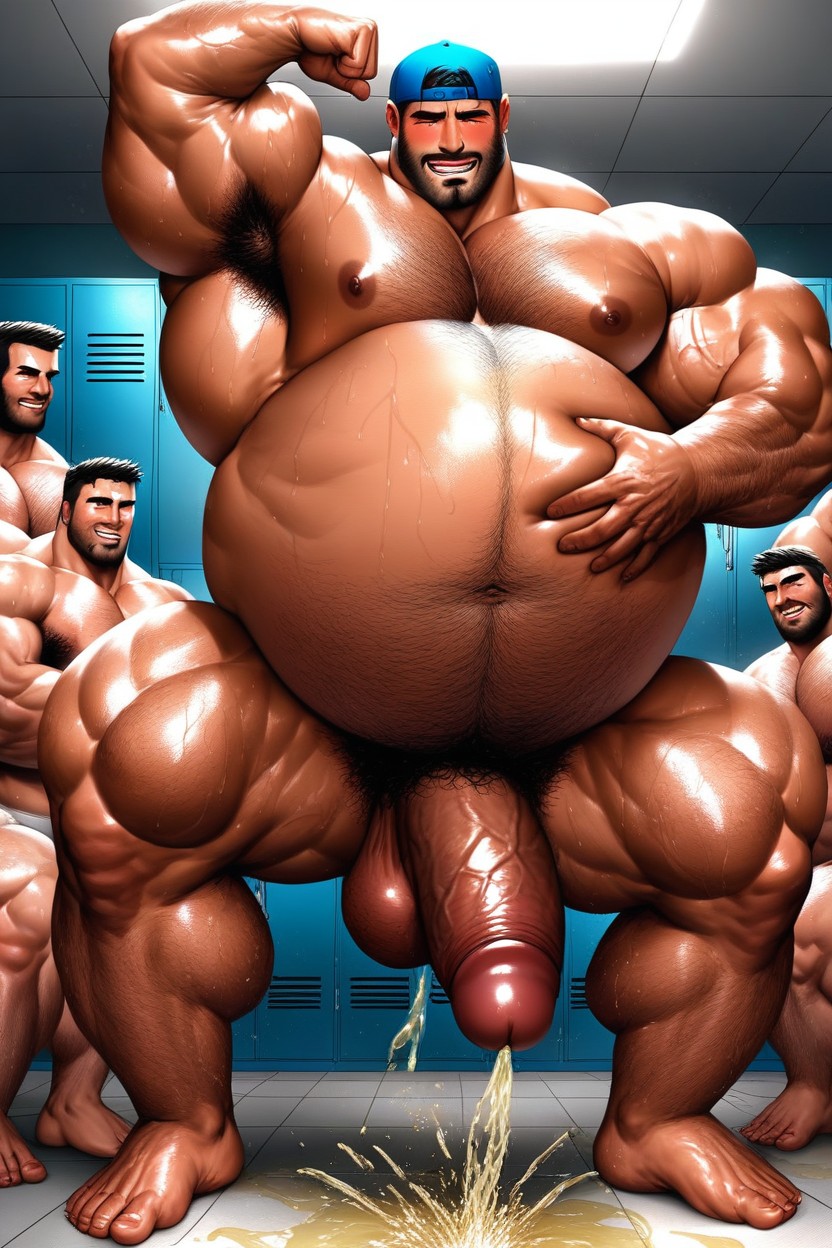 Obese, Extreme Hyper Piss On Body, Cock In Ass AI Gay Porn