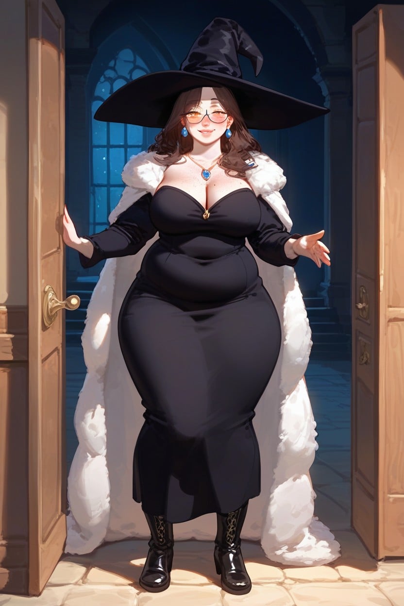 Beauty Marks, Pretty Eyes, Anatomically Perfect BBW AI Porn