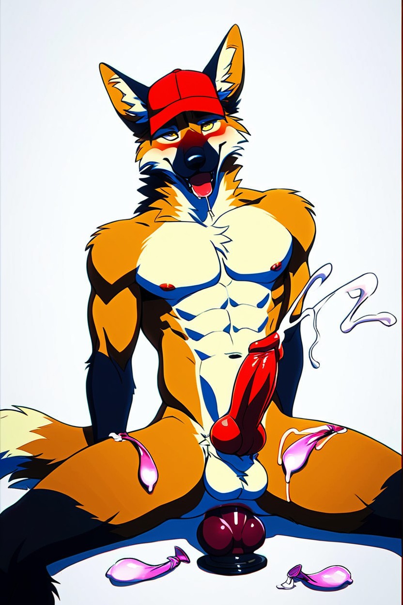 Spread Legs, Happy, Anal Porno IA Furry