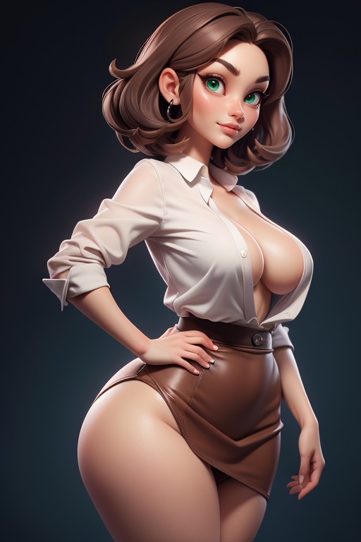 Long Thick Legs, Large Breasts, 18+ Hentai AI Porn
