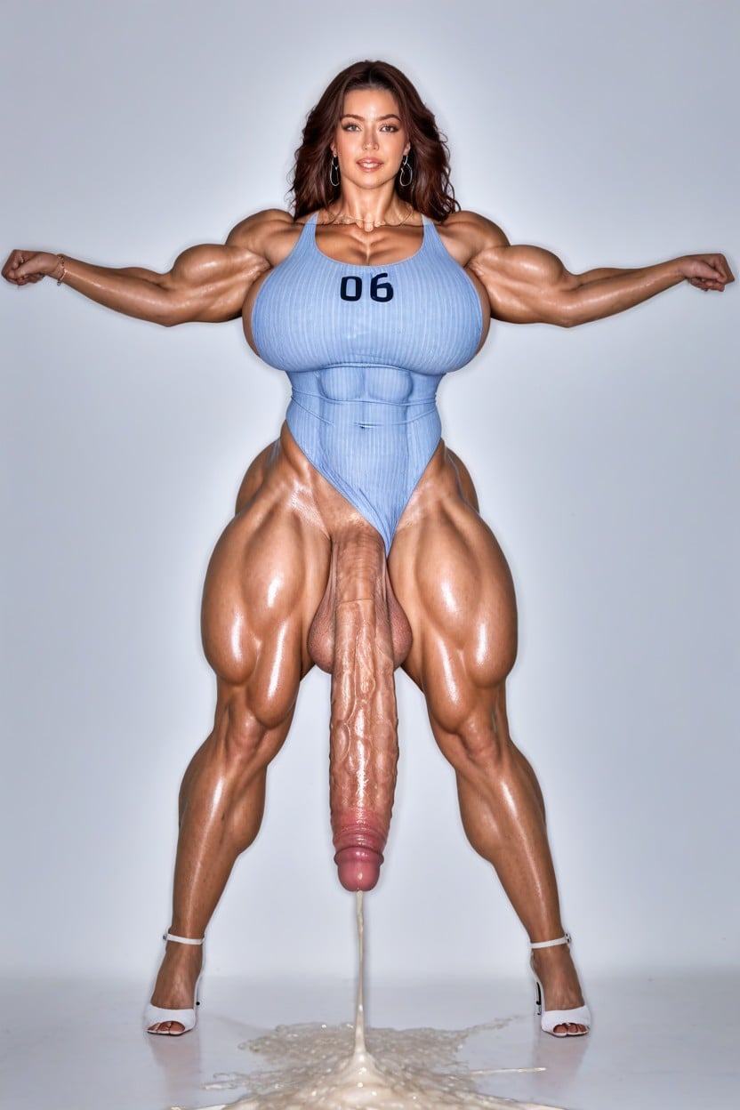 Futa Hyper Muscular, Orgasm, Futa Ft Tall Shemale AI Porn
