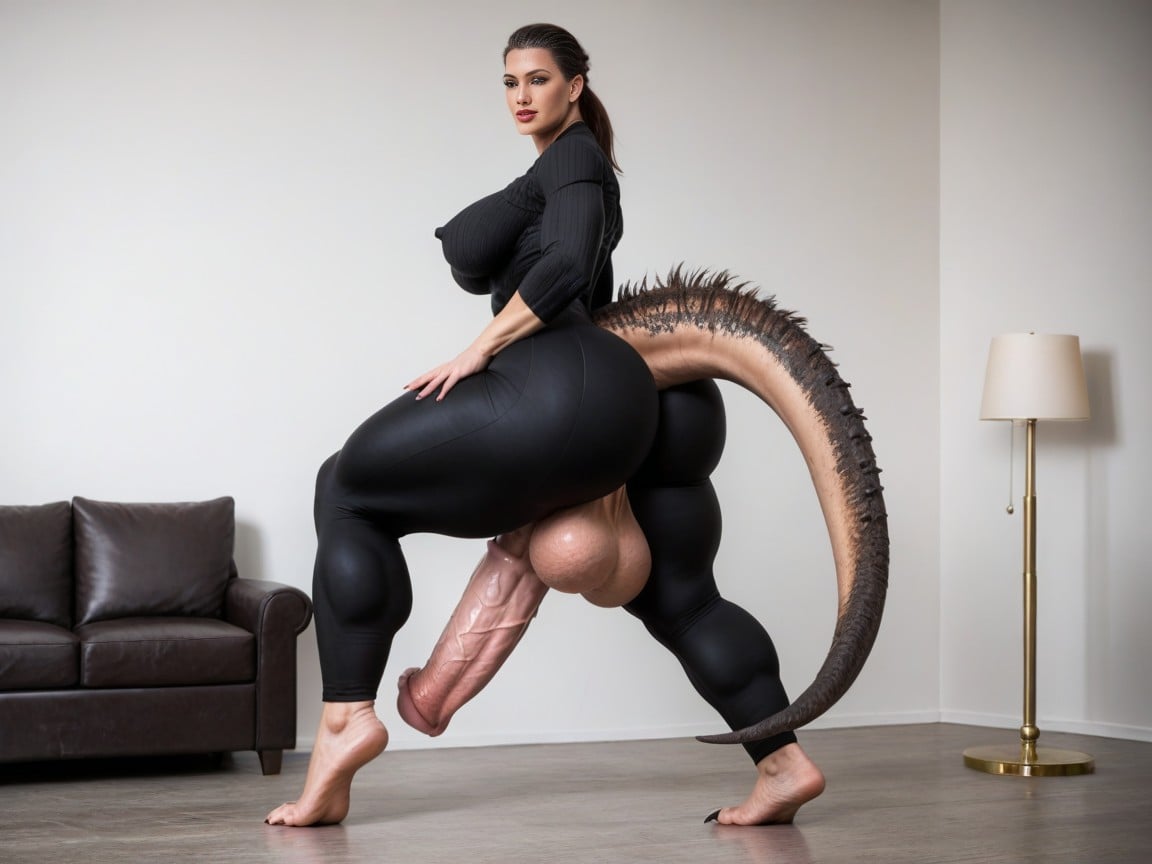 Extremely Large Ass, Huge Claws, Muscular AI Porn