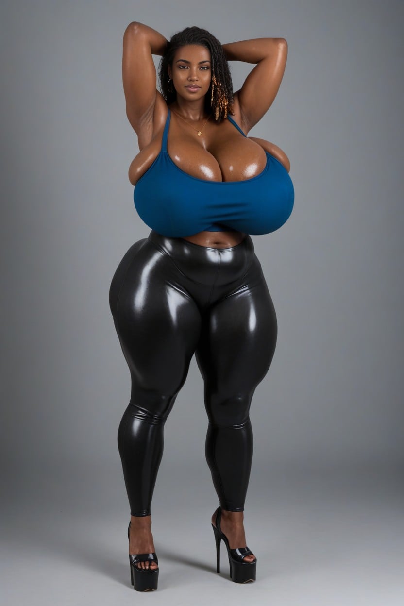 Perfect Breasts, Gigantic Cleavage, Huge Thighs AI Porn