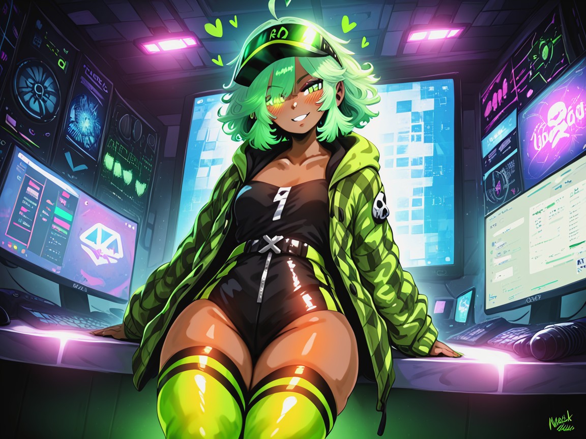 Mech Headset, Vtuber, Large Eyes AI Porn