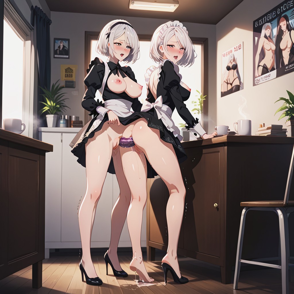 Maid, Short Length, Cafe Hentai AI Porn