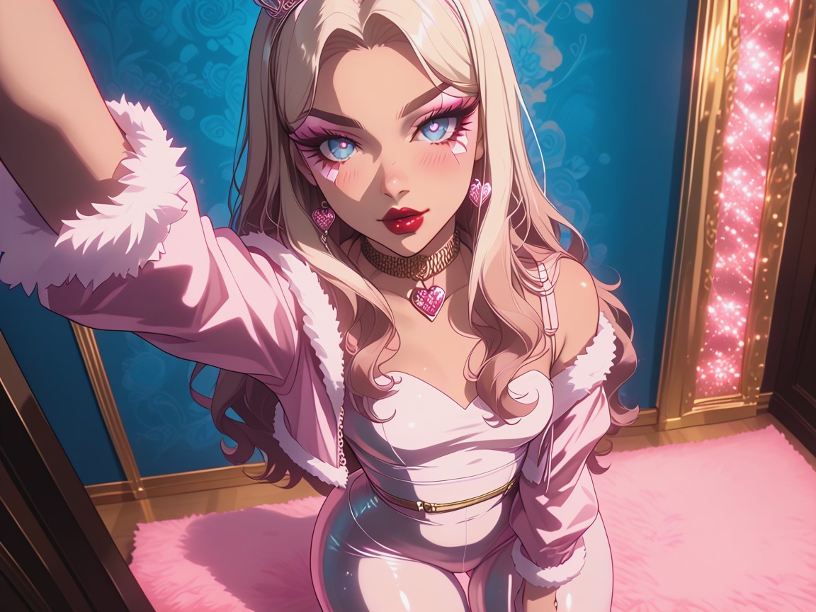 High Color Contrast, Pretty Face, Sheer Heart Tights Hentai AI Porn
