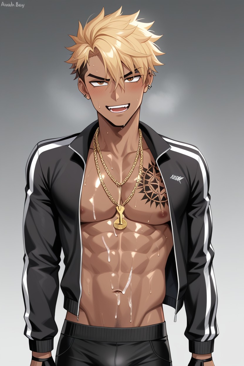 Sweaty, Smirk, Cocky AI Gay Porn