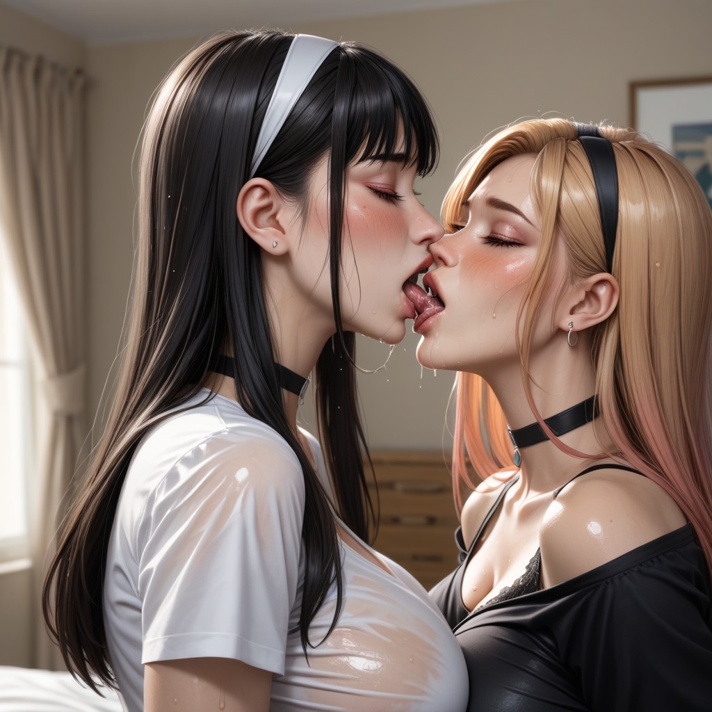 Blushing, Open Eyes, Wet AI Porn