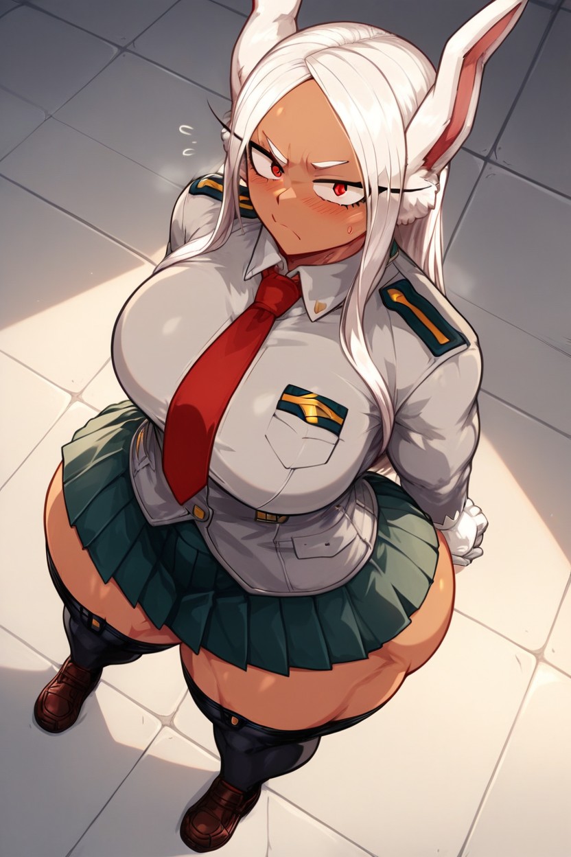 Gray Jacket, Green Skirt, Gray Uniform AI Porn
