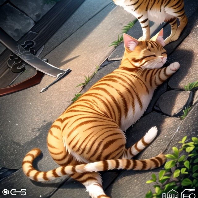 Closed Eyes, Top Quality, She Is Orange Kitten Hentai AI Porn