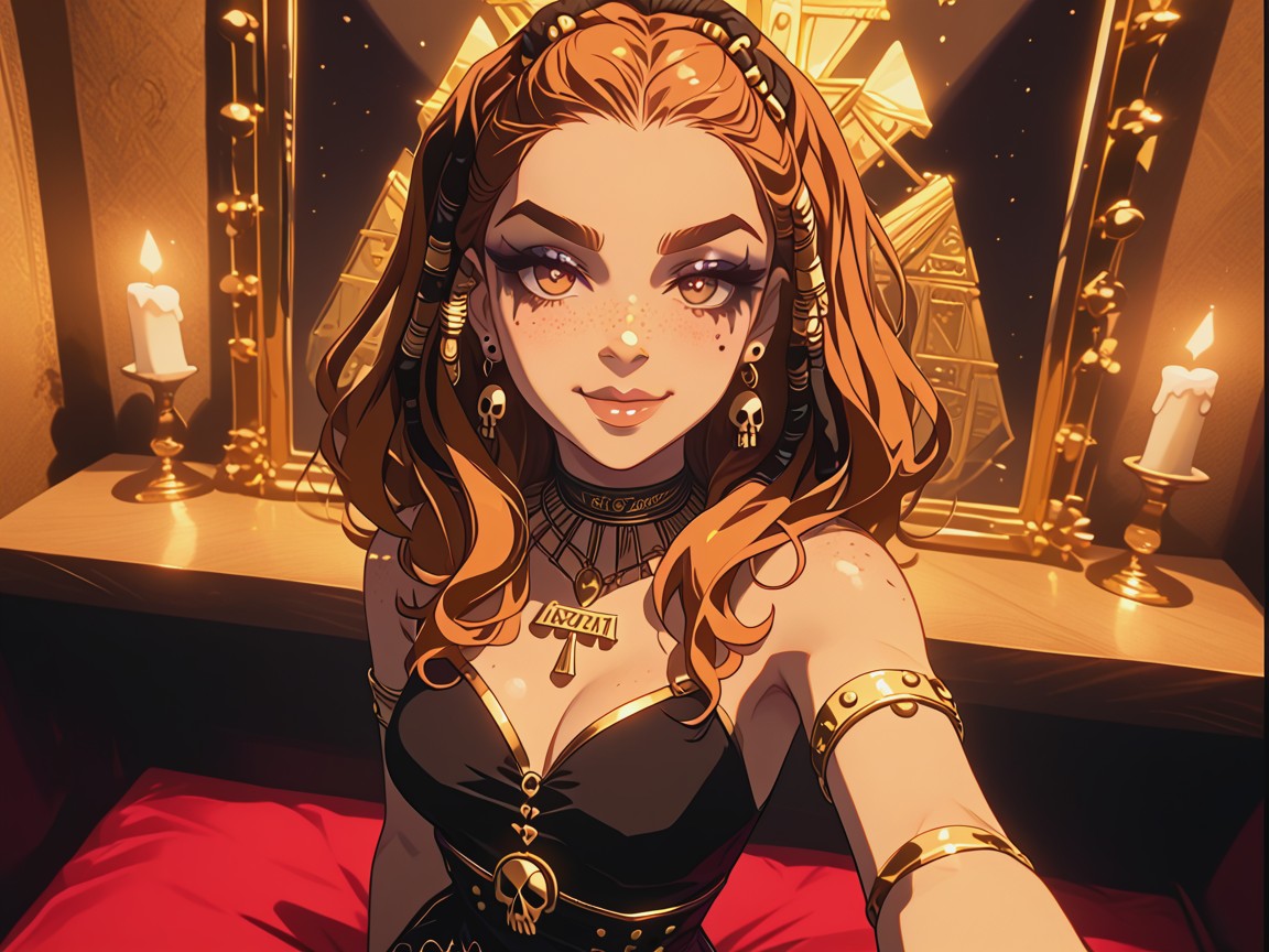 Smug Expression, Freckles On Face, E Woman Art Hentai AI Porn