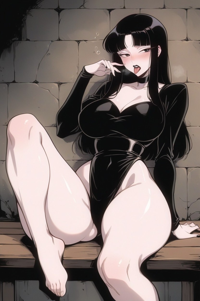 Feet, Looking Away, Snatched Waist Hentai AI Porn
