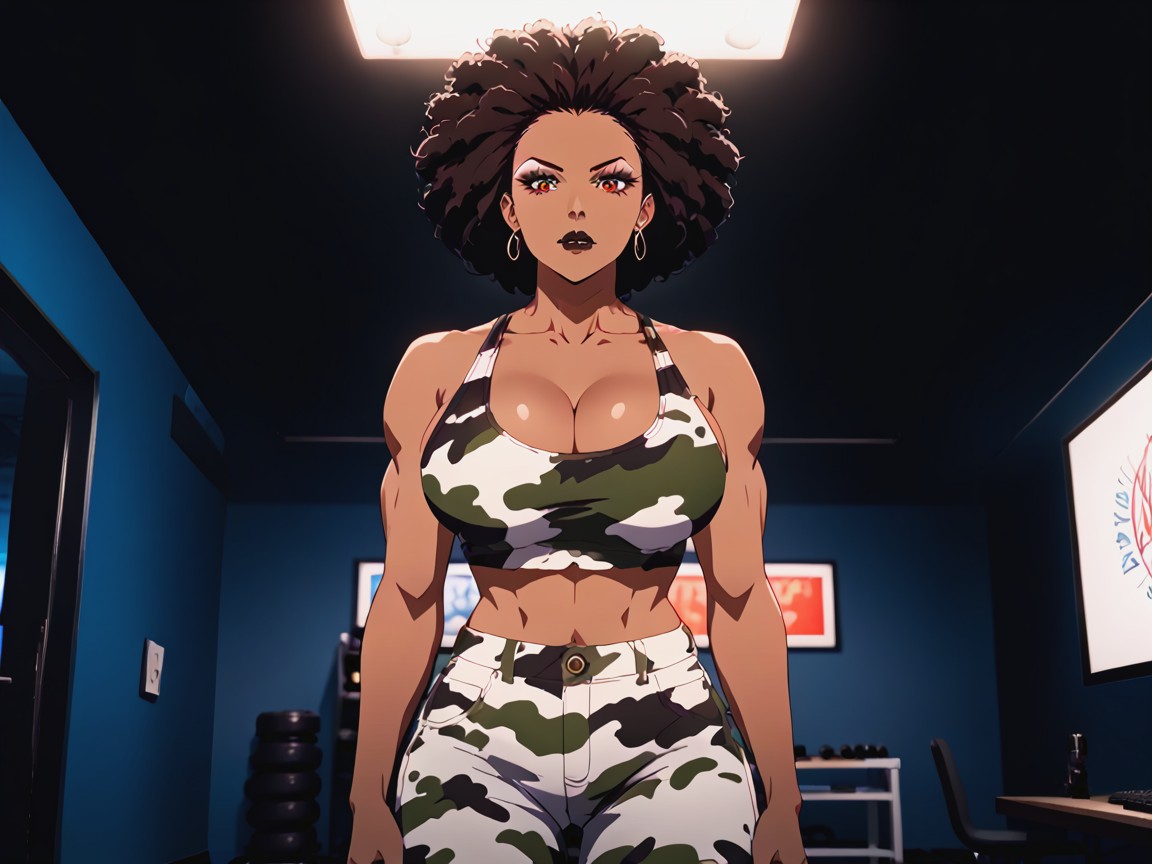 Clothes Ultra Detailed, Computer Monitors In Background, Long Shoulder Width Porno IA Latina