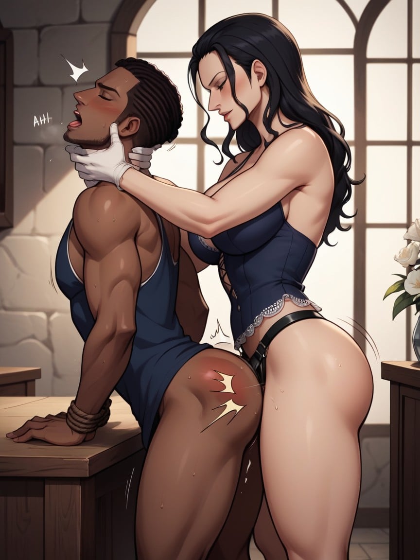 African Man With Tired Expression On His Face, Shaking, Groping Hentai AI Porn