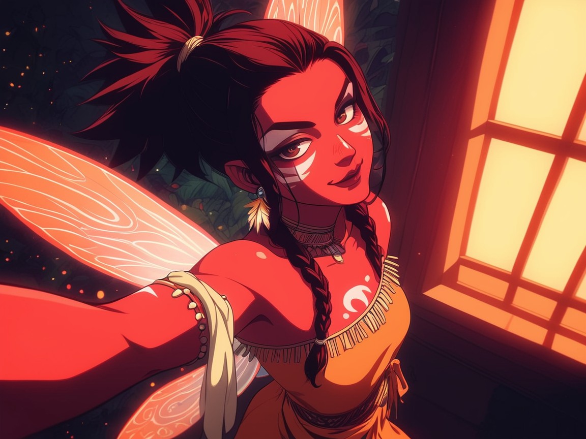 High Color Contrast, Low Torso Height, Tribal Wear Hentai AI Porn