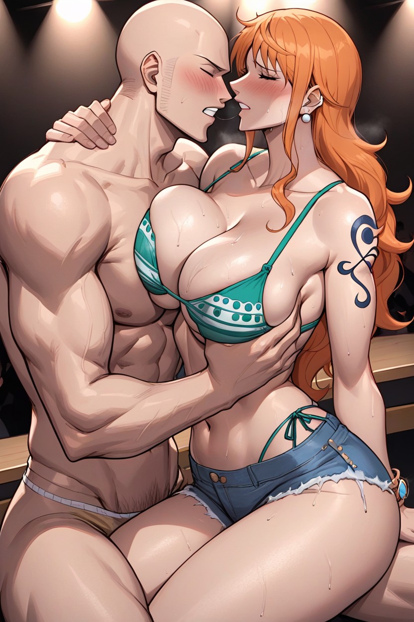 Underwear, Firm Groping, On Stage Hentai AI Porn
