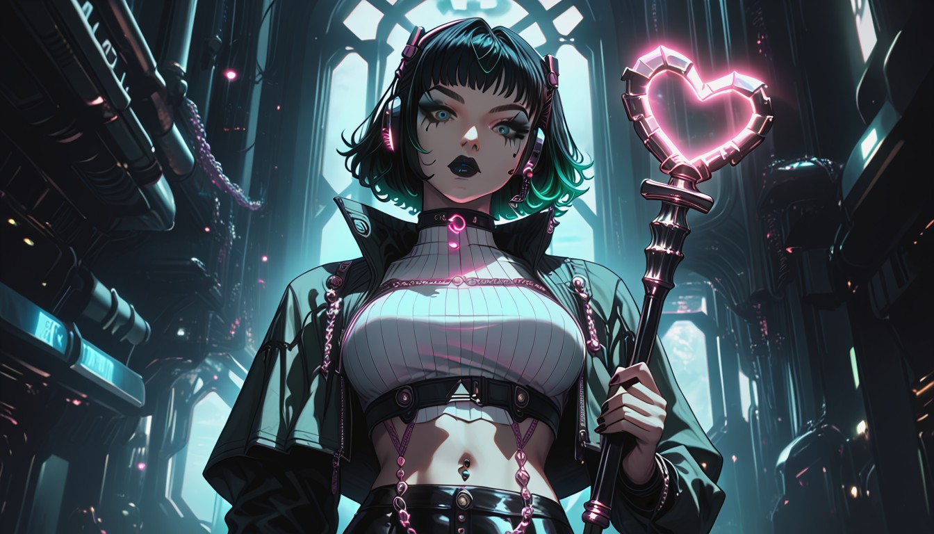 Black Skirt, Chin Length Hair, Detailed Hentai AI Porn
