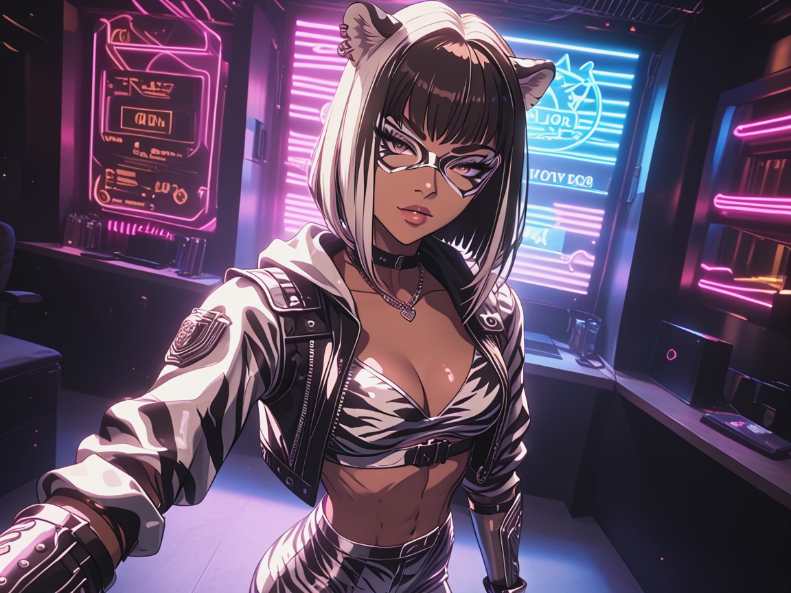Fit, Squared Abdomen, Bedroom Location Hentai AI Porn