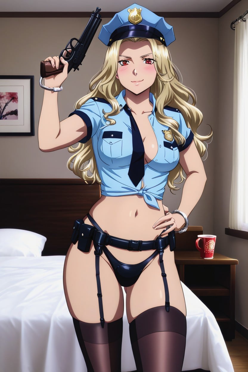 Thick Thighs, Blushing, Wide Hips AI Porn