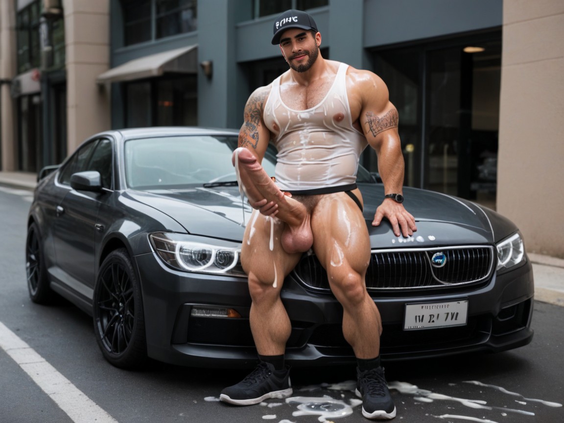Cum On Bmw, Mustache, Massive Cum AI Gay Porn