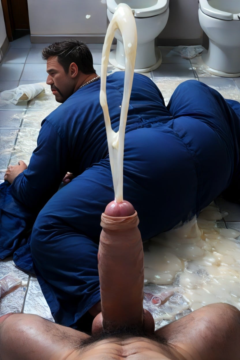 Big Belly, Piles Of Cum, Thick AI Gay Porn