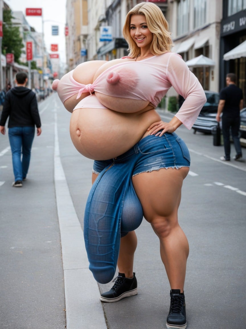 Veins On Boobs, Huge Pregnant Belly, Overboob AI Porn