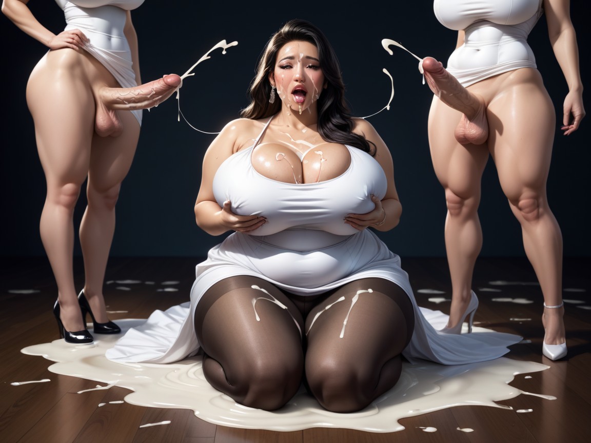 Cleavage, Is Horny, Bbw AI Porn