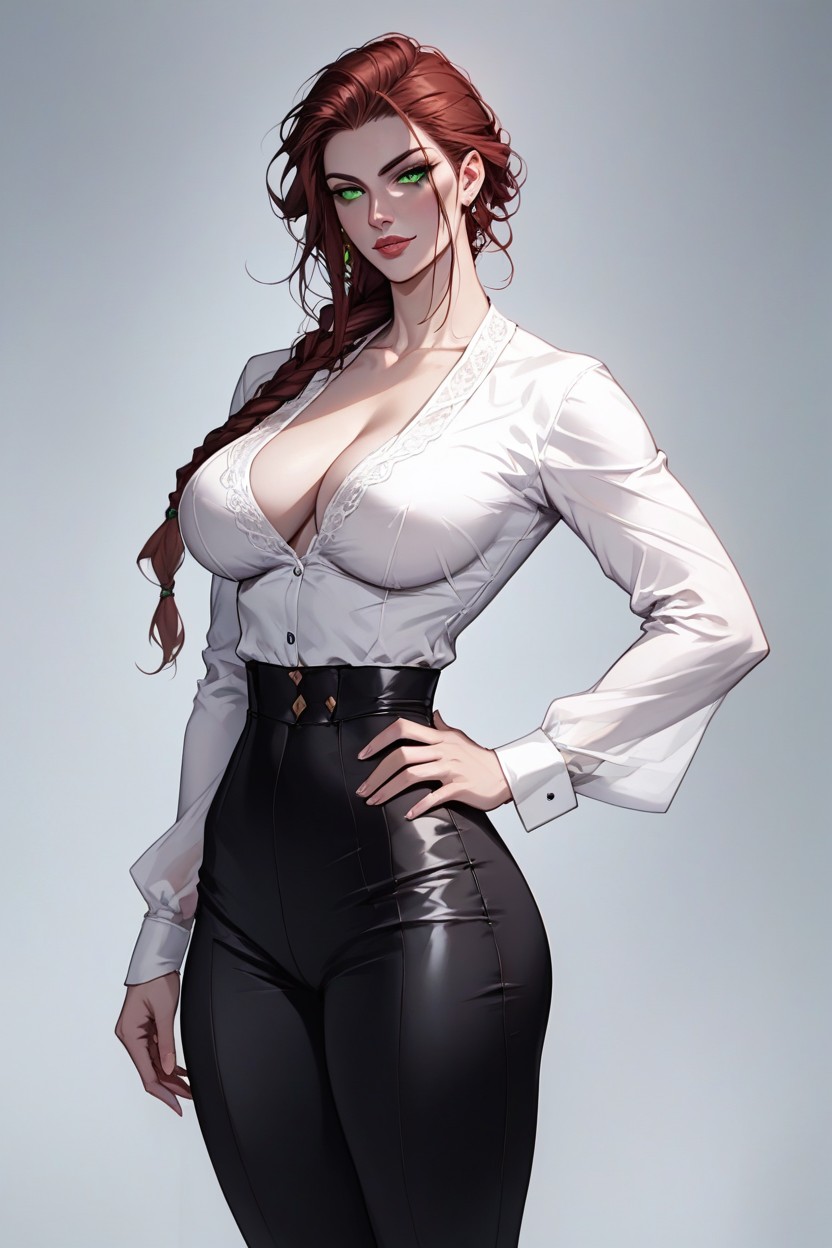 Elegant Athletic Figure, Seductive, Big Hips Hentai AI Porn