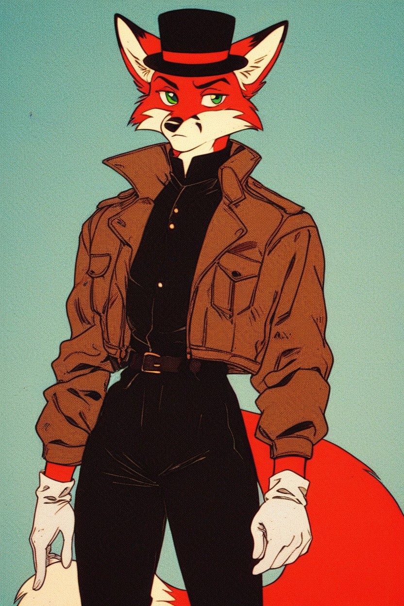 Long And Abundant On The Tail, Gay Fox, 18+ Porno IA Furry