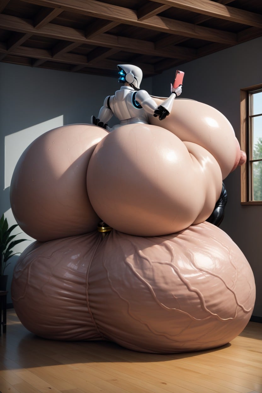 Gigantic Scalene, Full Thick Lips, Balls Bigger Than Body Shemale AI Porn