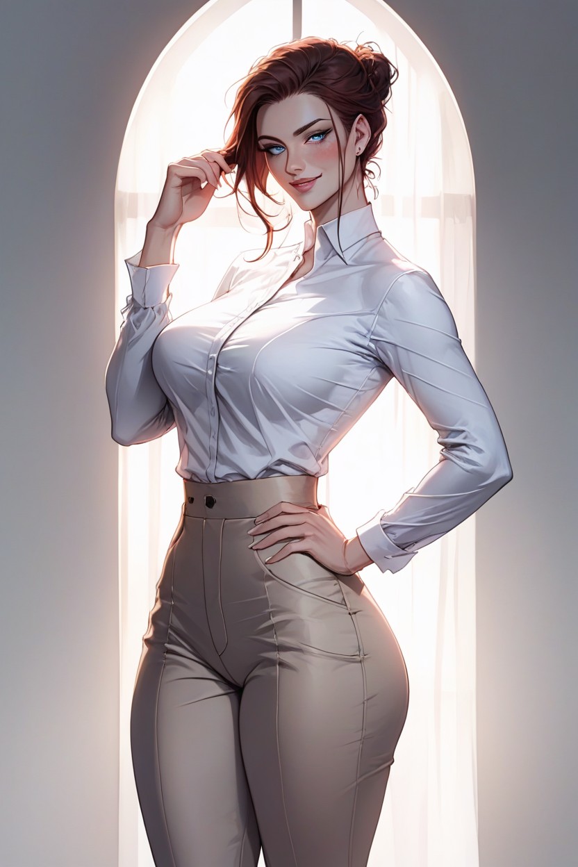 Grinning, Big Hips, Seductive Hentai AI Porn