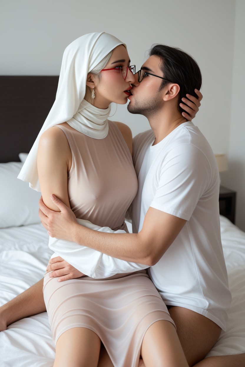 Front View, Hijab, Long Loose Skirt Porno IA Asiatique