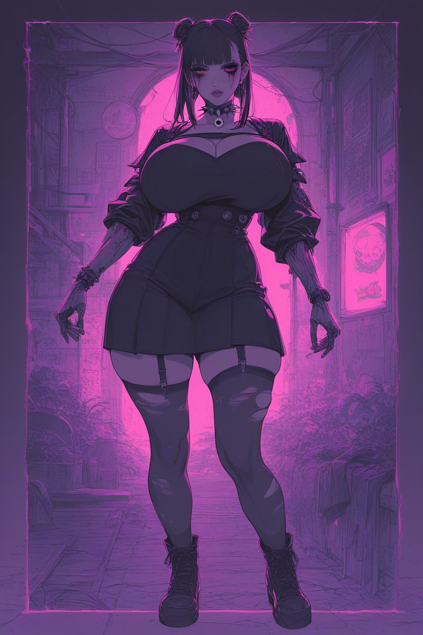 Lava Lamp, Pastel Color Palette, Ripped Stockings Latina AI Porn