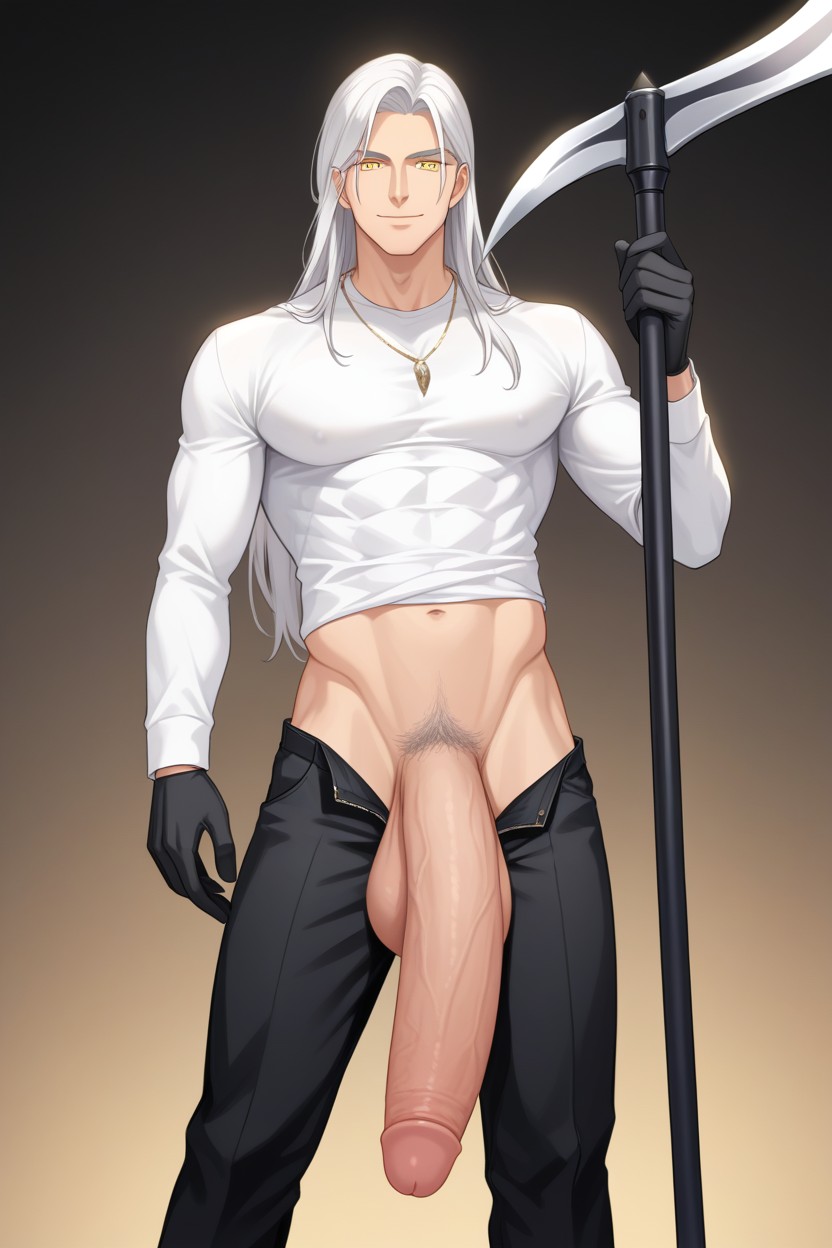 Blue Eyes, Yellow Eyes, Black Gloves AI Gay Porn